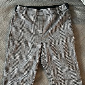 Black and white plaid pants